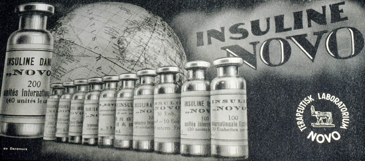 Inzulin Novo reklám 1930-ban.